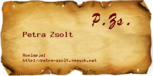Petra Zsolt névjegykártya